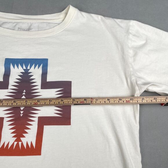 Pendleton Cropped Deschutes Short Sleeve Graphic T Shirt Womens Sz M Casual Boho - Picture 5 of 8